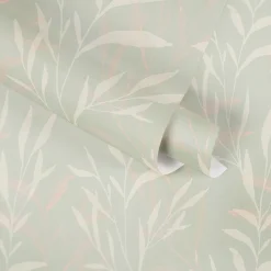 Vliestapete Floral Gräser Blätter Grün Creme 78222-1