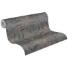 Vliestapete Floral Gräser Blätter Grau Braun 78222-2
