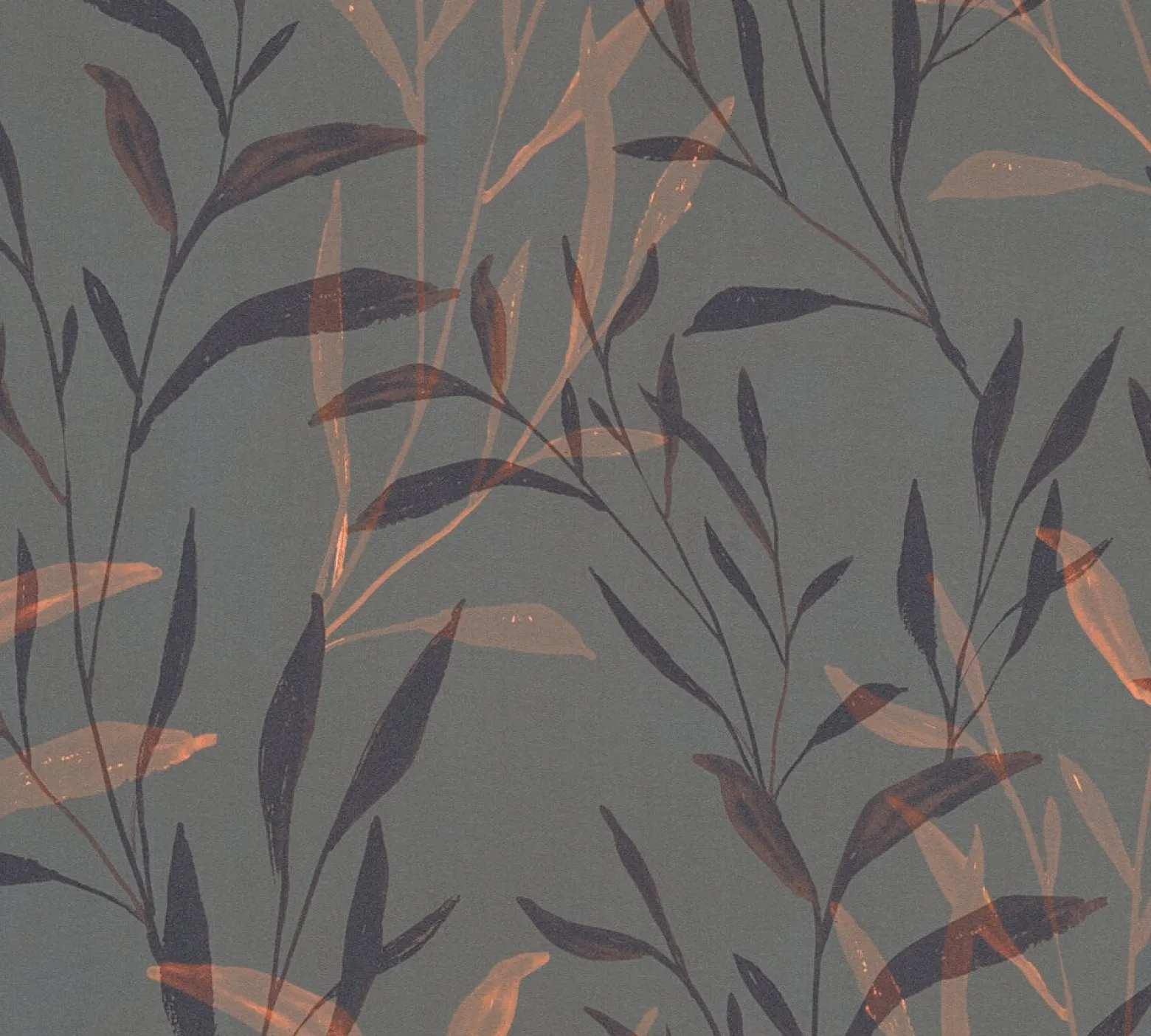 Vliestapete Floral Gräser Blätter Grau Braun 78222-2