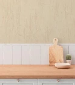 Vliestapete Floral Gräser Gelb Creme Beige Metallic 79094-4