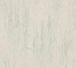 Vliestapete Floral Gräser Grau Beige Grün Metallic 79094-5