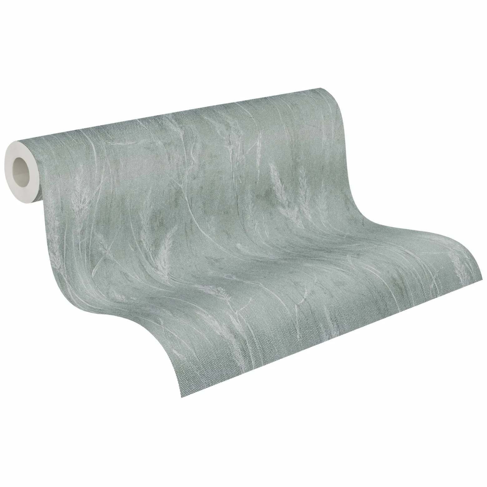 Vliestapete Floral Gräser Grün Blau Silber Metallic 79094-1
