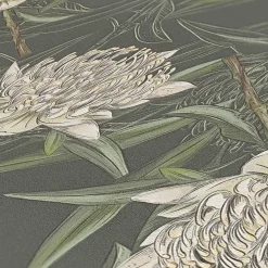 Vliestapete Floral Illustration Grün Weiß 39432-1