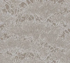 Vliestapete Floral Kräuter braun silber Glanz 36972-1