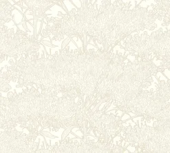 Vliestapete Floral Kräuter cremeweiß taupe Glanz 36972-7