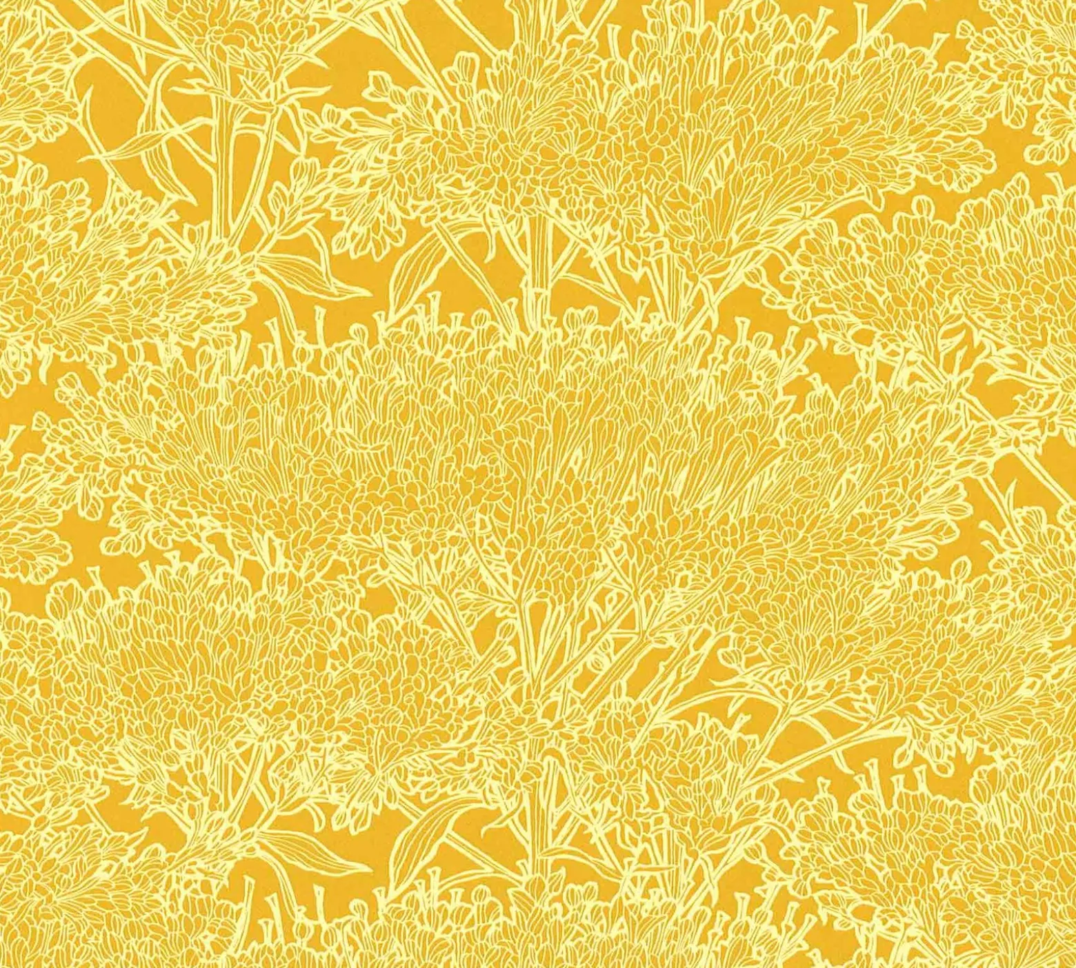 Vliestapete Floral Kräuter gelb 36972-3