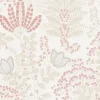 Vliestapete Floral Leinenoptik Weiß Rosa 39349-2