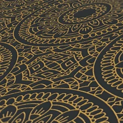 Vliestapete Floral Mandala Schwarz Gold Metallic 38968-2
