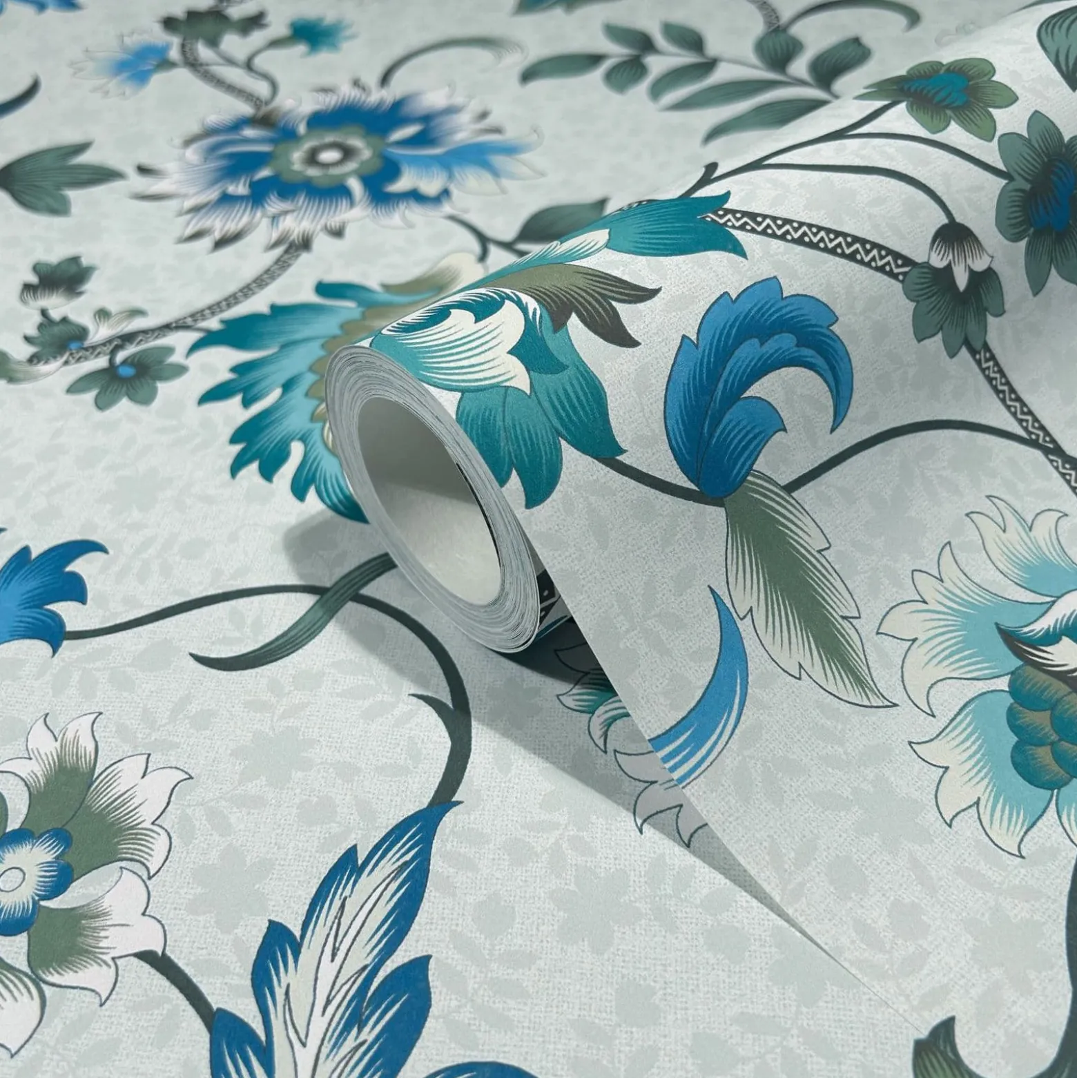 Vliestapete Floral Modern Grün Türkis Blau 47647