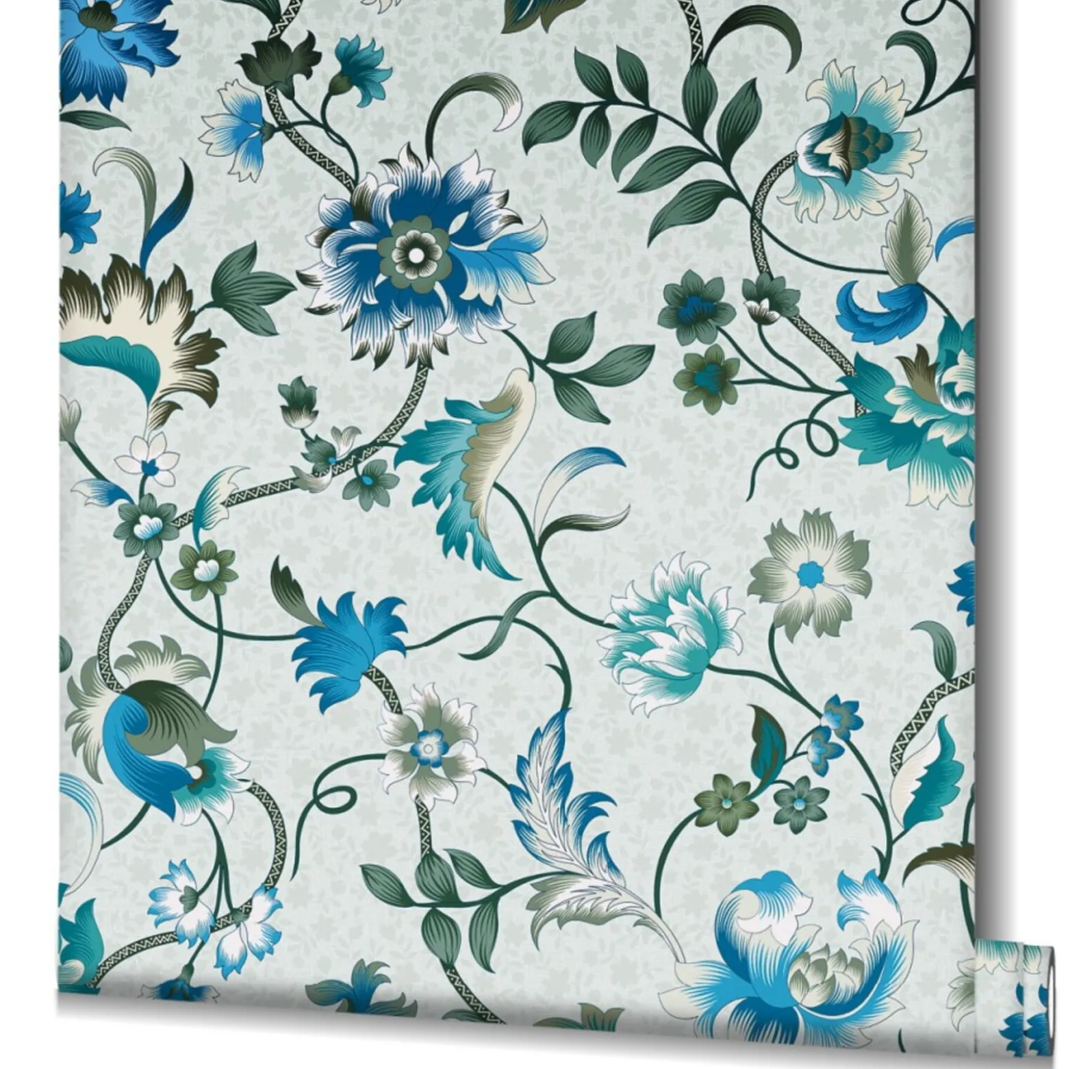 Vliestapete Floral Modern Grün Türkis Blau 47647