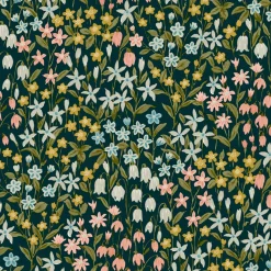 Vliestapete Floral Muster Blau Grün Rosa A64102