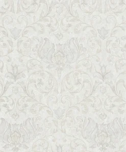 Vliestapete Floral Ornamente Grau Creme Beige 35148