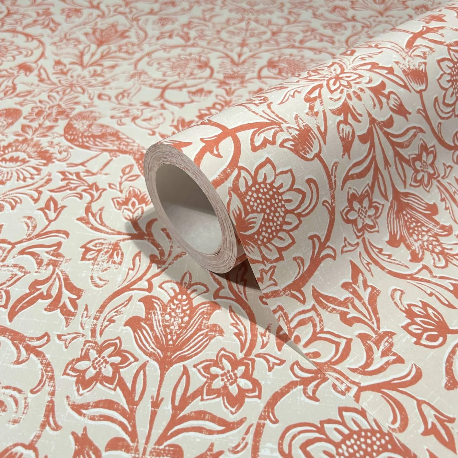 Vliestapete Floral Ornamente Beige Orange 47622