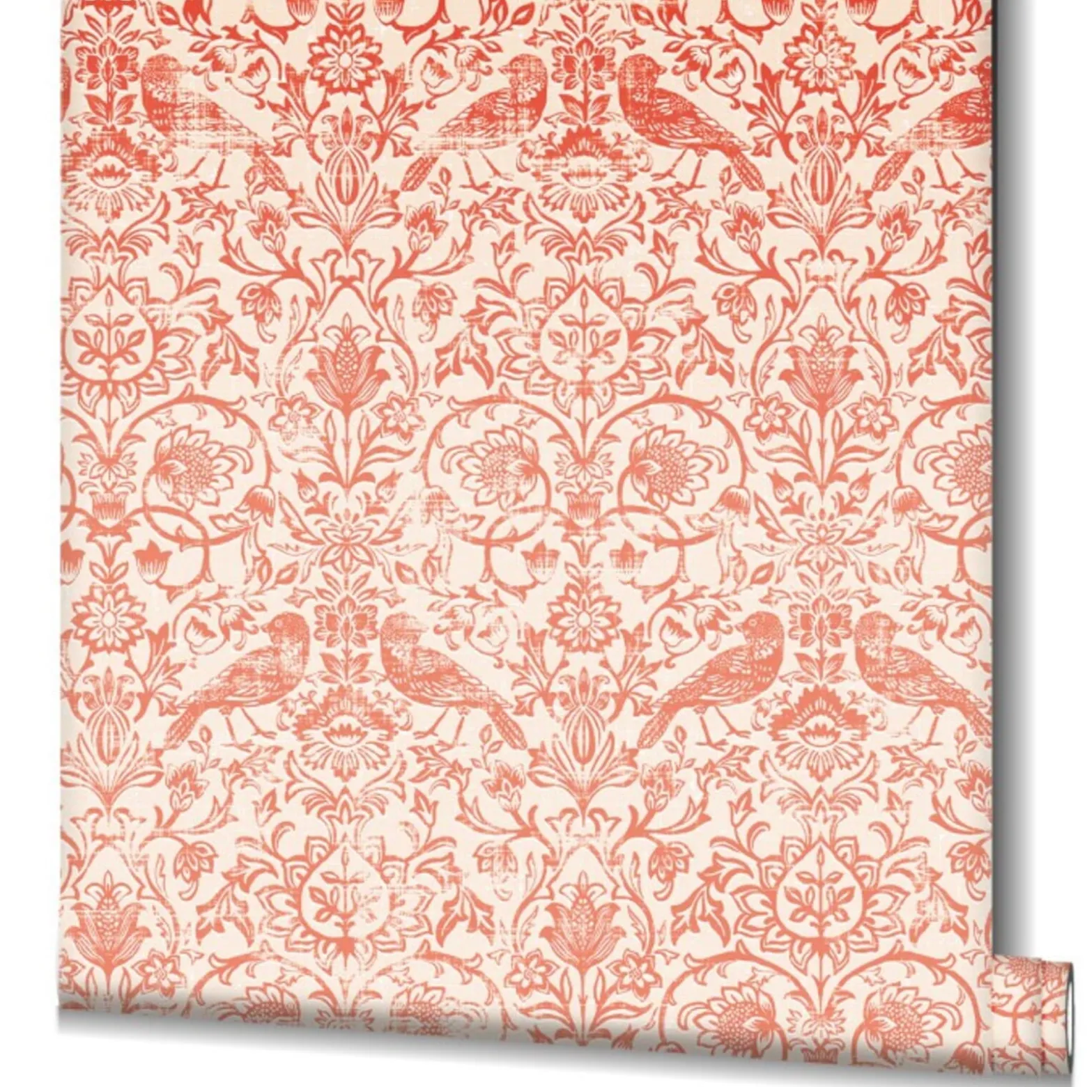 Vliestapete Floral Ornamente Beige Orange 47622