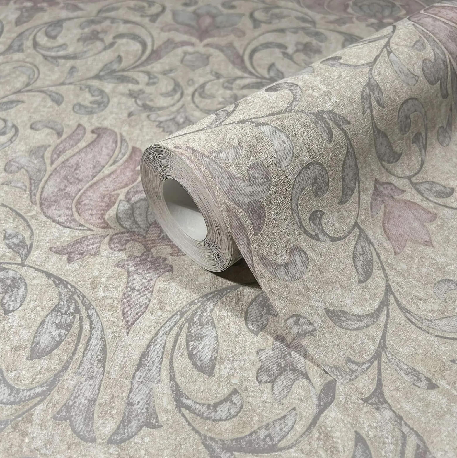 Vliestapete Floral Ornamente Beige Grau Rosa 35152