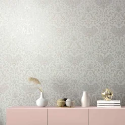 Vliestapete Floral Ornamente Creme Beige Grau 35168