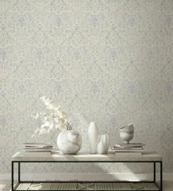 Vliestapete Floral Ornamente Beige Grün Grau 35151