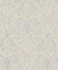 Vliestapete Floral Ornamente Beige Grün Grau 35151