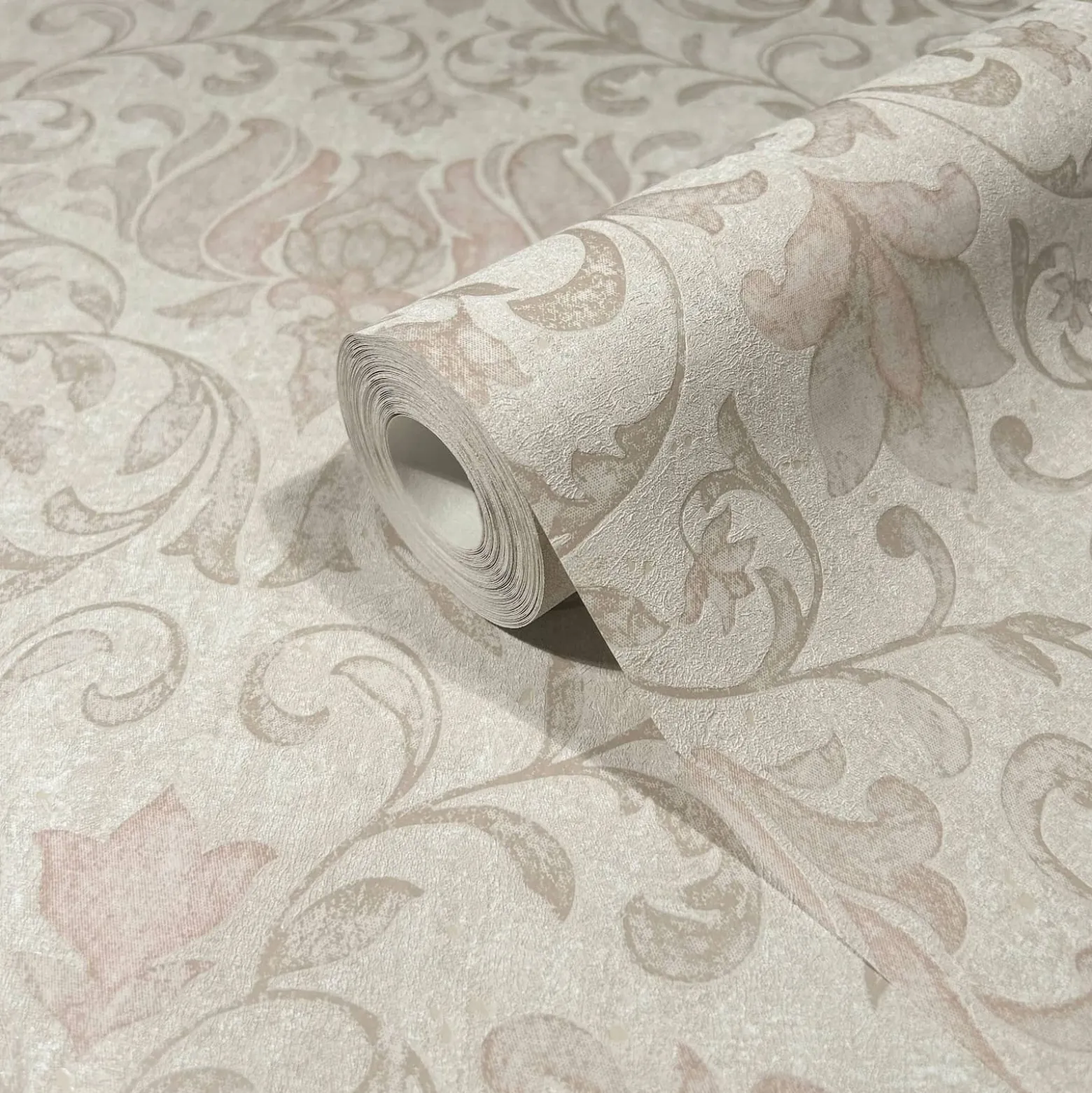 Vliestapete Floral Ornamente Beige Creme Rot 35149
