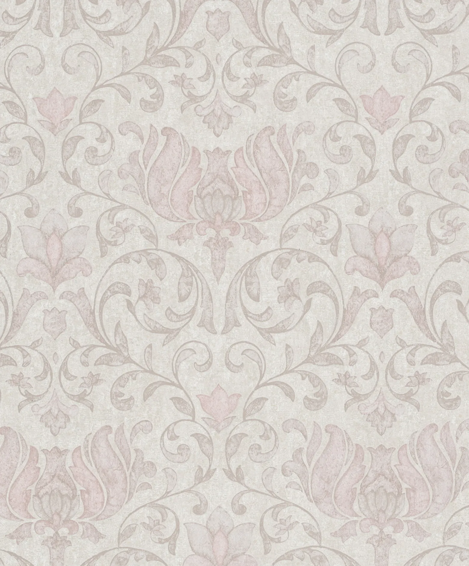 Vliestapete Floral Ornamente Beige Creme Rot 35149
