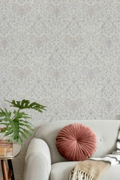 Vliestapete Floral Ornamente Beige Grau Rot 35150