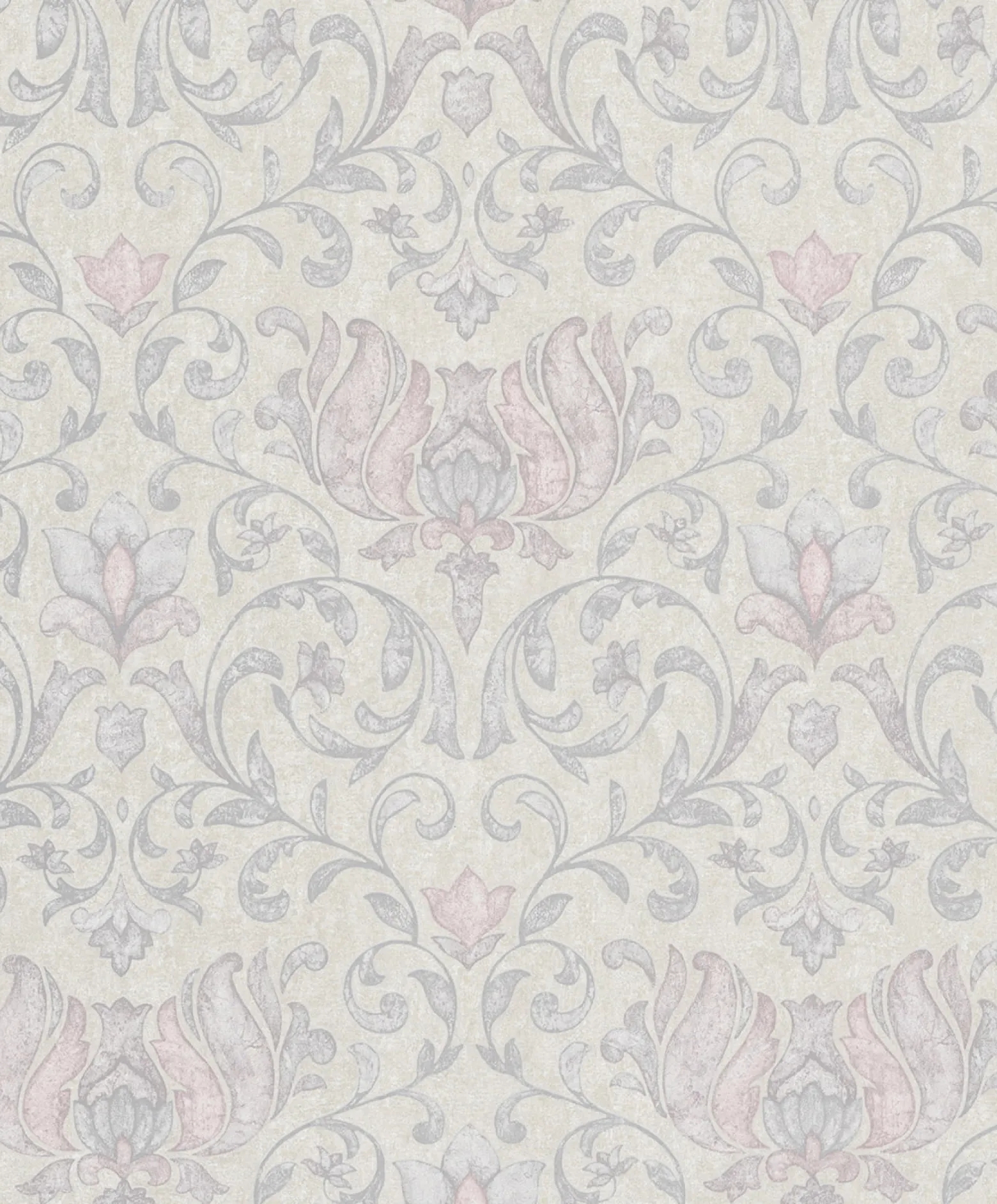 Vliestapete Floral Ornamente Beige Grau Rot 35150