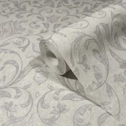 Vliestapete Floral Ornamente Beige Grau Rot 35150
