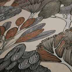 Vliestapete Floral Palmen beige orange 37757-5