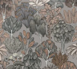 Vliestapete Floral Palmen grau beige weiß 37757-4