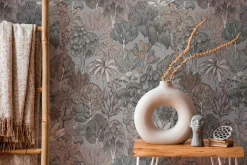 Vliestapete Floral Palmen grau beige weiß 37757-4