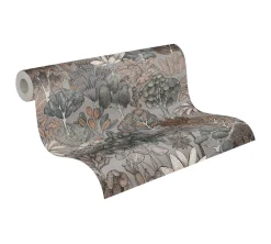 Vliestapete Floral Palmen grau beige weiß 37757-4