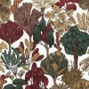 Vliestapete Floral Palmen weiß braun rot 37757-7
