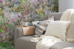 Vliestapete Floral Pflanzen Dschungel grün grau 38179-3