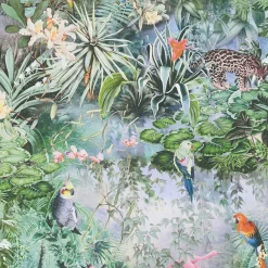 Vliestapete Floral Pflanzen Dschungel grau grün 38179-2