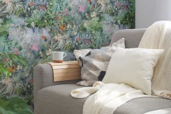 Vliestapete Floral Pflanzen Dschungel grau grün 38179-2