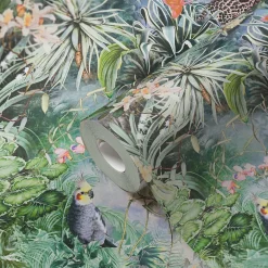 Vliestapete Floral Pflanzen Dschungel grau grün 38179-2