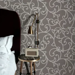 Vliestapete Floral Ranken Braun Creme Metallic 10467-11