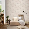 Vliestapete Floral Rosa Beige Silber Glitzer 10514-05