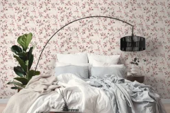 Vliestapete Floral Rosa Beige Gold Metallic 39768-1
