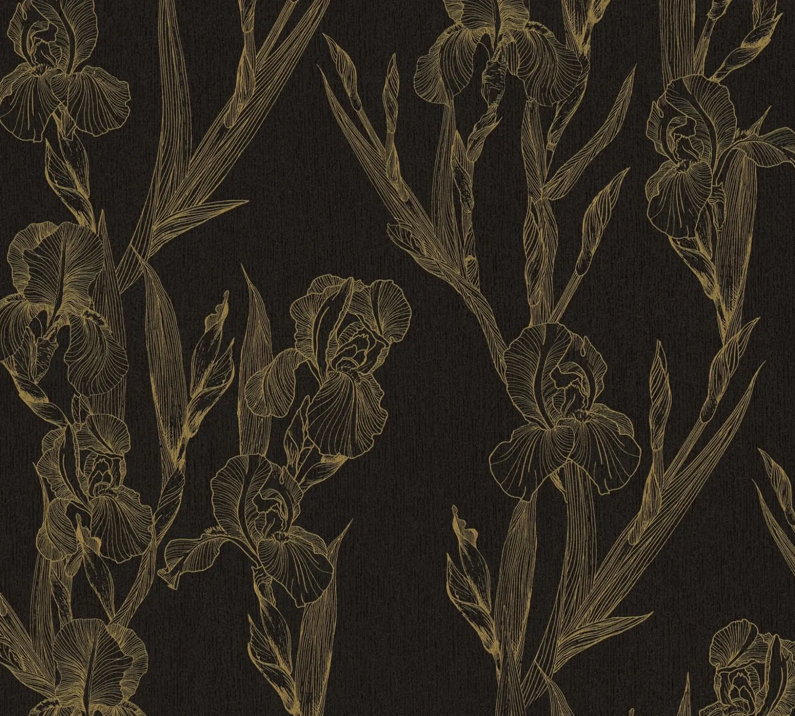 Vliestapete Floral schwarz gelb 37526-3