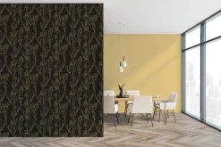 Vliestapete Floral schwarz gelb 37526-3