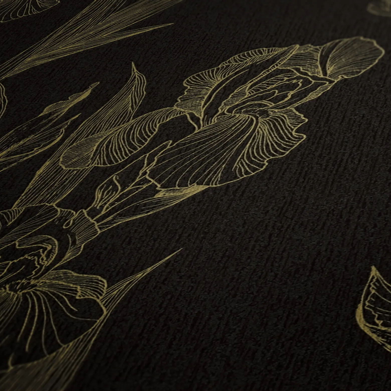 Vliestapete Floral schwarz gelb 37526-3