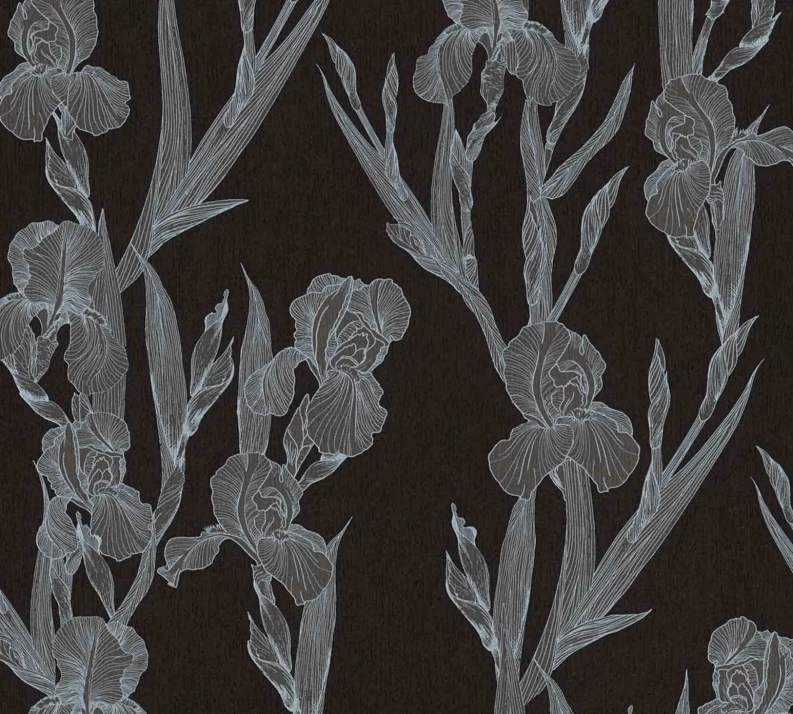 Vliestapete Floral schwarz grau 37526-2