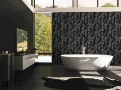 Vliestapete Floral schwarz grau 37526-2
