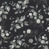 Vliestapete Floral Schwarz Grau Silber Metallic 39768-5