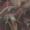 Vliestapete Floral Schwarz Rot Kupfer Metallic 39936-4