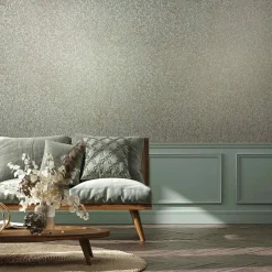 Vliestapete Floral Shabby Blau Gold Metallic 35532