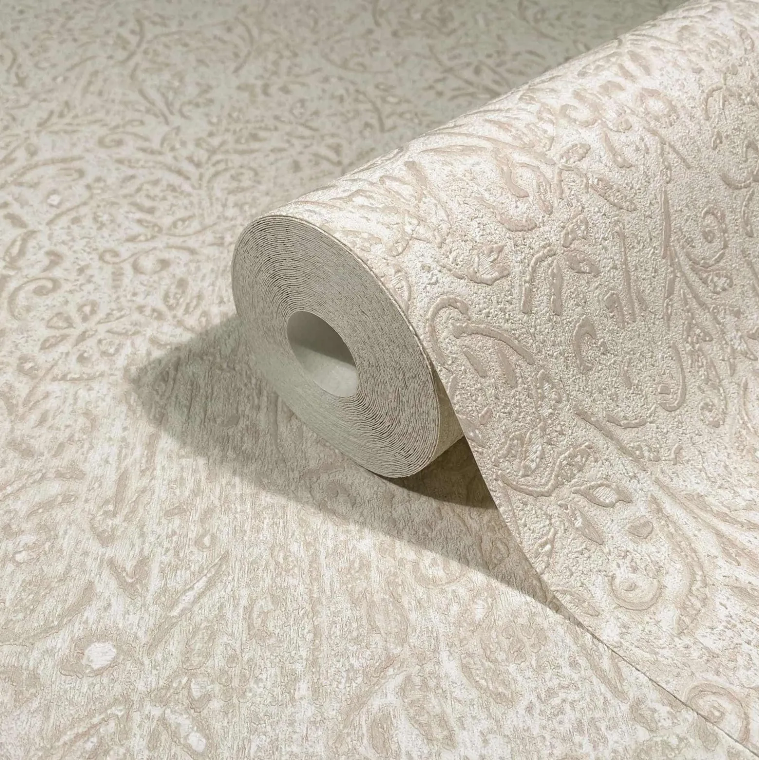 Vliestapete Floral Shabby Blumen Creme Beige 35531