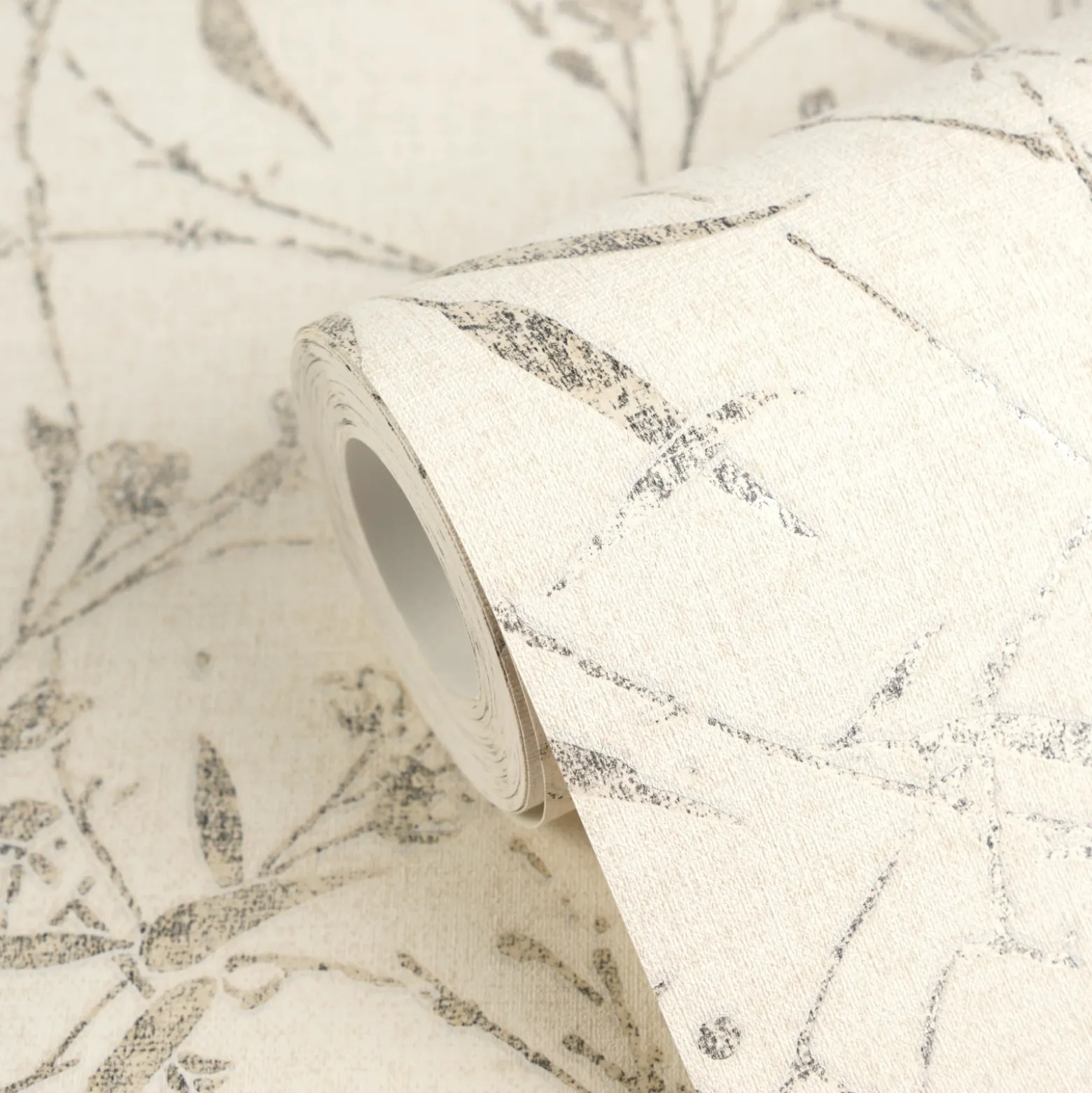 Vliestapete Floral Shabby Creme Beige Metallic 79004-1