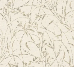 Vliestapete Floral Shabby Creme Beige Metallic 79004-1